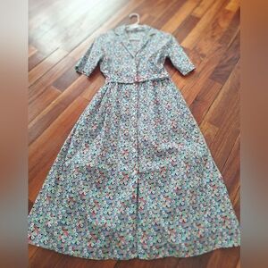 Ines de la Frissange, PARIS. Floral A-Line Dress, Retro